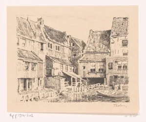 Baksiden av gamle hus, i Enkhuizen Gamle hus, Enkhuizen (original tittel)