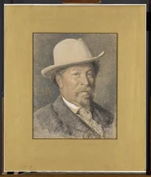 Portrett av maleren Gerardus Johannes Roermeester (1844-1936)