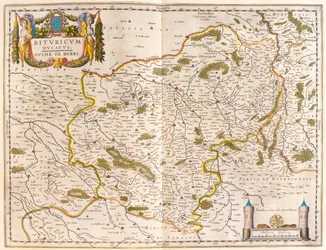 Beauvais, Berges, i #39;Theatrum Orbis Terrarum, sive Atlas Novus#39; av Willem Blaeu, Amsterdam