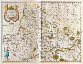 Beauvais, i #39;Theatrum Orbis Terrarum, sive Atlas Novus#39; av Willem Blaeu, Amsterdam