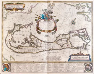 Bermuda, i #39;Theatrum Orbis Terrarum, sive Atlas Novus#39; av Willem Blaeu, Amsterdam