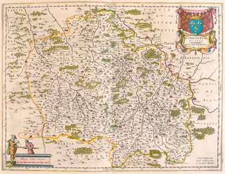 Berri, Nivernois, Borbonnois, i #39;Theatrum Orbis Terrarum, sive Atlas Novus#39; av Willem Blaeu, Amsterdam
