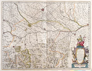 Byer i: Pavia, Lodi, Novara, Tortona, Italia #39;Theatrum Orbis Terrarum, sive Atlas Novus#39; av Willem Blaeu, Amsterdam