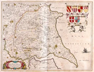 East riding of Yorkshire, i #39;Theatrum Orbis Terrarum, sive Atlas Novus#39; av Willem Blaeu, Amsterdam