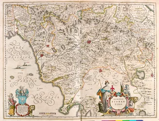 Firenze, Italia, i #39;Theatrum Orbis Terrarum, sive Atlas Novus#39; av Willem Blaeu, Amsterdam