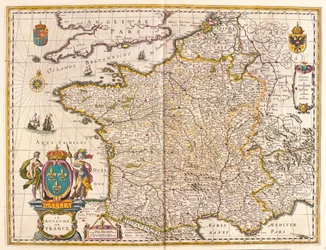 Frankrike, i #39;Theatrum Orbis Terrarum, sive Atlas Novus#39; av Willem Blaeu, Amsterdam