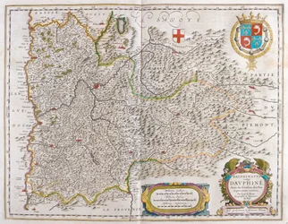Grenoble, i #39;Theatrum Orbis Terrarum, sive Atlas Novus#39; av Willem Blaeu, Amsterdam