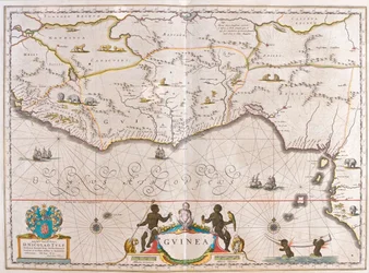 Guinea, i #39;Theatrum Orbis Terrarum, sive Atlas Novus#39; av Willem Blaeu, Amsterdam