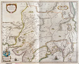 Iran gjennom Tibet, og Nord-India til Burma, i #39;Theatrum Orbis Terrarum, sive Atlas Novus#39; av Willem Blaeu, Amsterdam