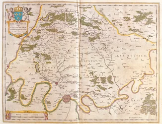 Isle de France, i #39;Theatrum Orbis Terrarum, sive Atlas Novus#39; av Willem Blaeu, Amsterdam