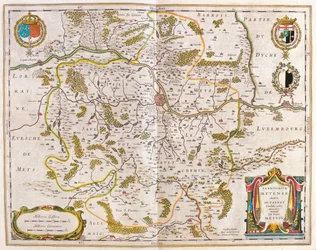 Lorraine, Metz, i #39;Theatrum Orbis Terrarum, sive Atlas Novus#39; av Willem Blaeu, Amsterdam