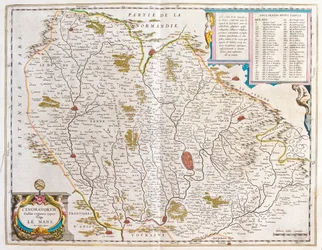 Maine, i #39;Theatrum Orbis Terrarum, sive Atlas Novus#39; av Willem Blaeu, Amsterdam