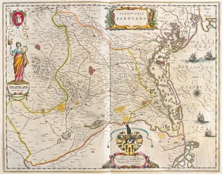 Padua, Italia, i #39;Theatrum Orbis Terrarum, sive Atlas Novus#39; av Willem Blaeu, Amsterdam
