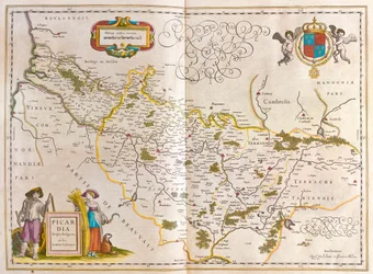 Picardie, i #39;Theatrum Orbis Terrarum, sive Atlas Novus#39; av Willem Blaeu, Amsterdam