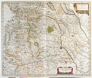 Piemonte, Italia, i #39;Theatrum Orbis Terrarum, sive Atlas Novus#39; av Willem Blaeu, Amsterdam