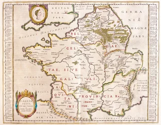 Romerriket under Caesar, i #39;Theatrum Orbis Terrarum, sive Atlas Novus#39; av Willem Blaeu, Amsterdam