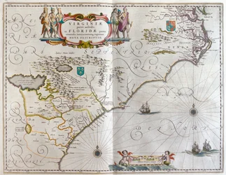 Sørøst, i #39;Theatrum Orbis Terrarum, sive Atlas Novus#39; av Willem Blaeu, Amsterdam