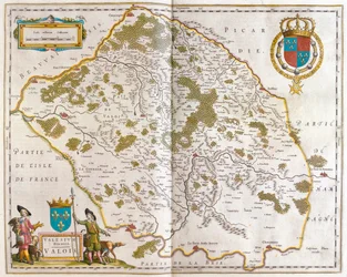 Valois, i #39;Theatrum Orbis Terrarum, sive Atlas Novus#39; av Willem Blaeu, Amsterdam