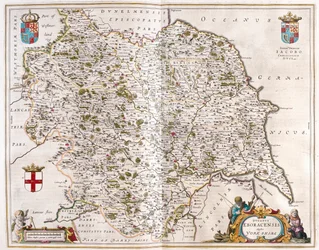 Yorkshire, i #39;Theatrum Orbis Terrarum, sive Atlas Novus#39; av Willem Blaeu, Amsterdam