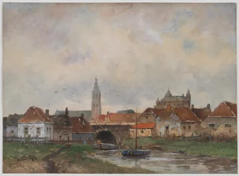 Øvre sluse ved Steenbergen, 1800-tallet.
