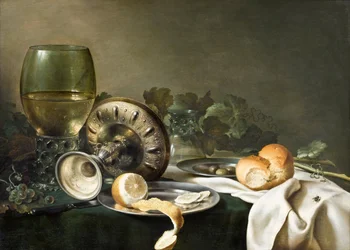 Nature morte - Stilleben - Maleri av Willem Claesz (Claeszoon) Heda (1594-1680) - Hallwyl Museum, Stockholm © Fine Art Images / Leemage