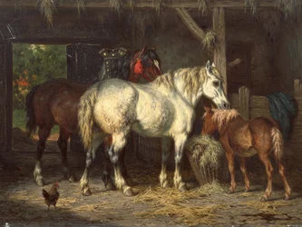 Hester i stall (maleri)