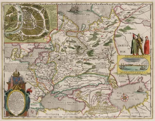Kart over Russland og Moskva Fra: Kart over verden..., 1645