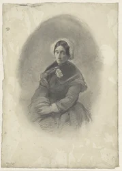 Dameportrett i oval