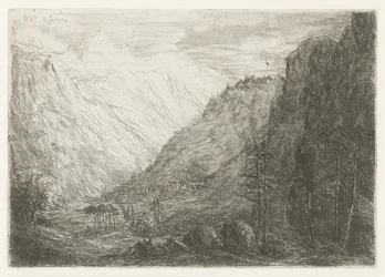 Utsikt over fjelldalen