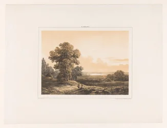 Landskap med to figurer