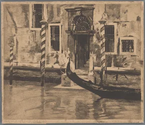 Gondolen ankommer Canale Grande, Venezia
