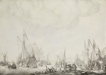 Royal and State Yachts, muligens ankomsten til Charles II av England ved Moerdijk, 1660