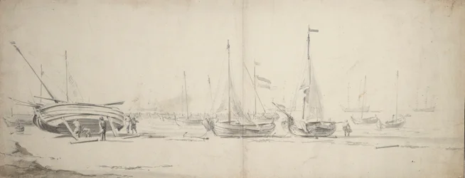 Rosa og weyshuiter halt i land, ca. 1665 (grafitt, grå, brunvasket)