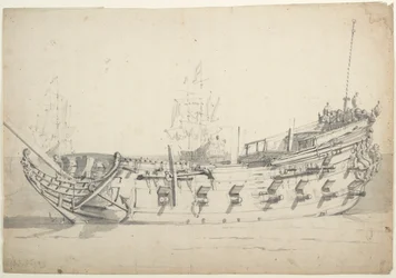 Portrett av #39;Wulpenburg Amsterdam#39;, ca. 1659 (grafitt, grå vask)