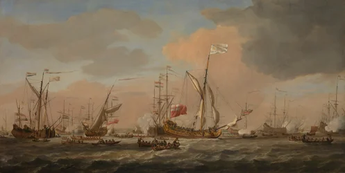 Yachten «Mary» ankommer Gravesend med prinsesse Mary i en frisk bris