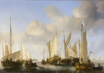 En nederlandsk yacht hilser