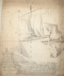 Portrett av #39;Kampveere#39; (), ca. 1664 (offset, grafitt, gråvasket)