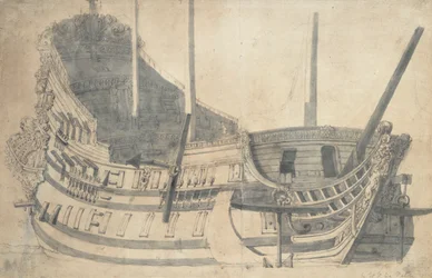 Portrett av #39;Jaarsveld#39;, ca. 1665 (grafitt, grå vask)