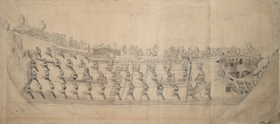 Portrett av det engelske skipet «Charles», ca. 1676 (grafitt, gråvasket)