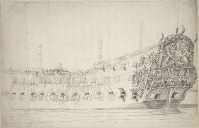 Portrett av «Monck», ca. 1676 (grafitt, vasket)