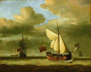 Yachten «Royal Escape» halter i vinden, tidligere kjent som «Surprise», der Karl II av England (1630–1685) rømte til Frankrike etter nederlaget mot Olivier Cromwell (1599–1658) i Worcester (England) i 1651.