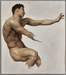 Studie av satyr for nymfer og satyr, ca. 1873 (olje på lerret)