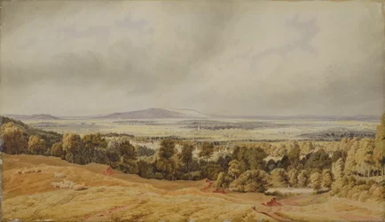 Utsikt over Broadway Hill, Worcester (akvarell på papir)