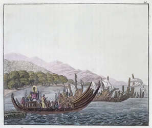 Gravering av P. Fumagalli, hentet fra et maleri av William Hodges
