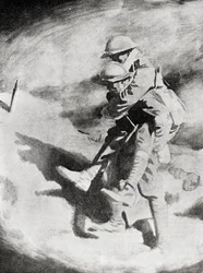 Poilu og Tommy etter maleriet av Sir William Orpen.