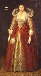 Portrett av en dame, sies å være Lady Style (olje på panel)