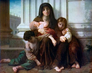 Charity eller The Indigent Family, 1865, 1912.