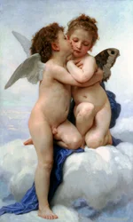 Amor og Psyke som barn, Det første kysset, 1890.