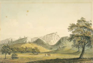 Et bemerkelsesverdig fjell nær elven Monterrey