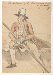 fra et album med 372 tegninger av landskap, kystlinjer, kostymer og hverdagsliv laget under Lord Macartneys ambassade til keiseren av Kina, mellom 1792 og 1794 (blyant og akvarell på papir)
